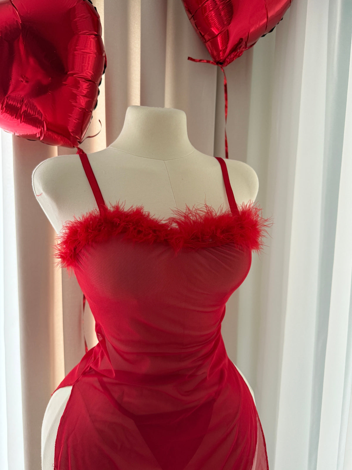Alberta Kırmızı Tül Babydoll