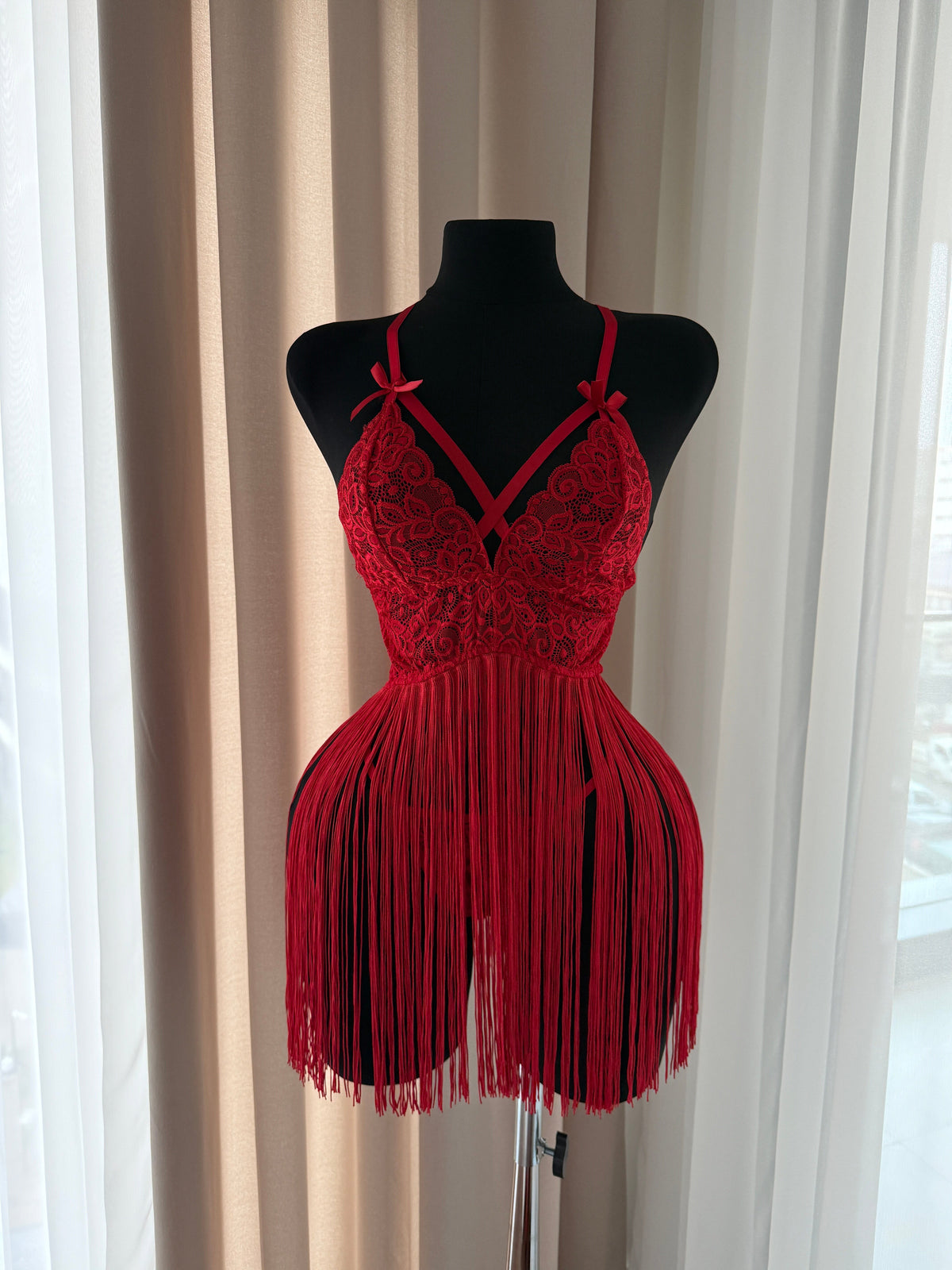 Red Tassel Detail Fantasy Nightgown