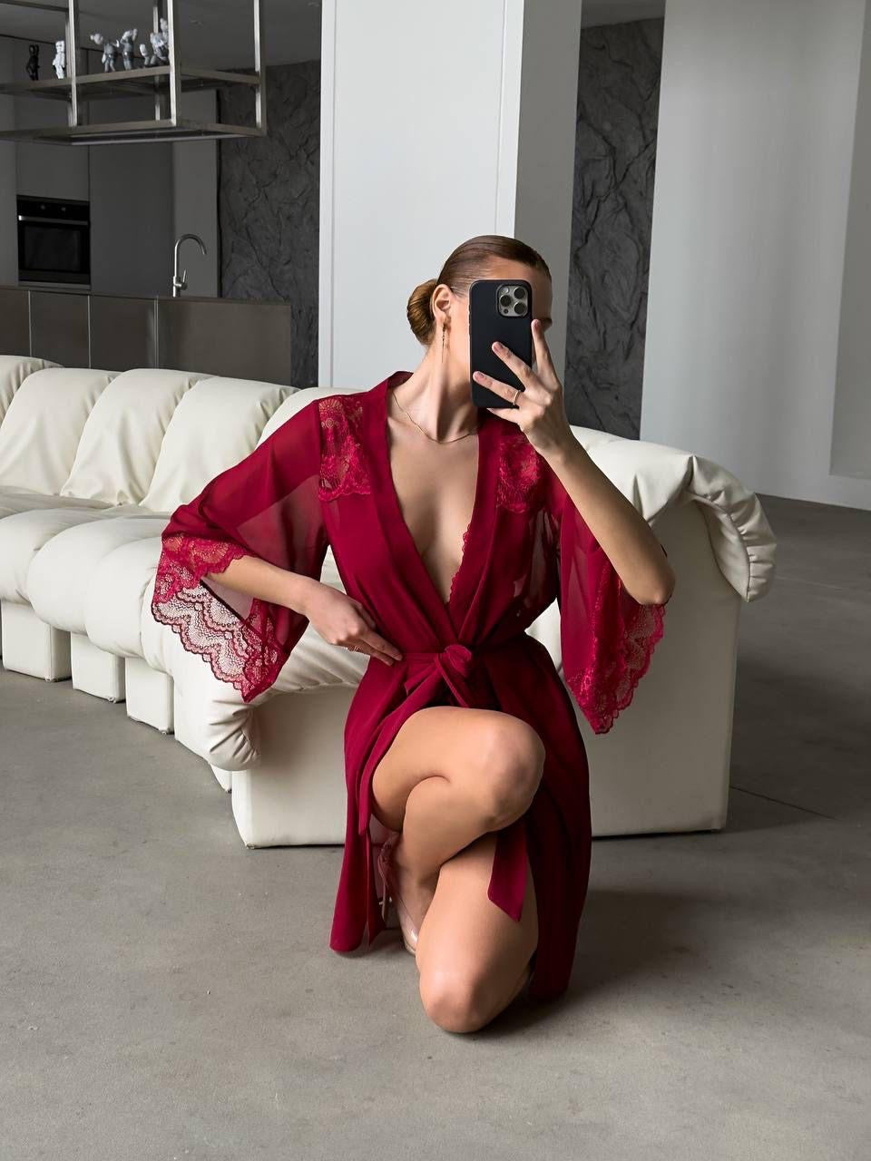 Rouge Lace Set- Scarlet Red