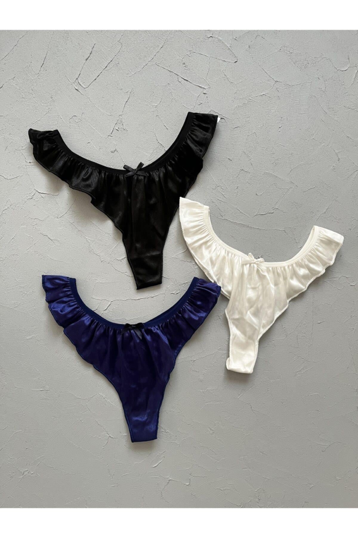 3-Piece Satin Panty Set