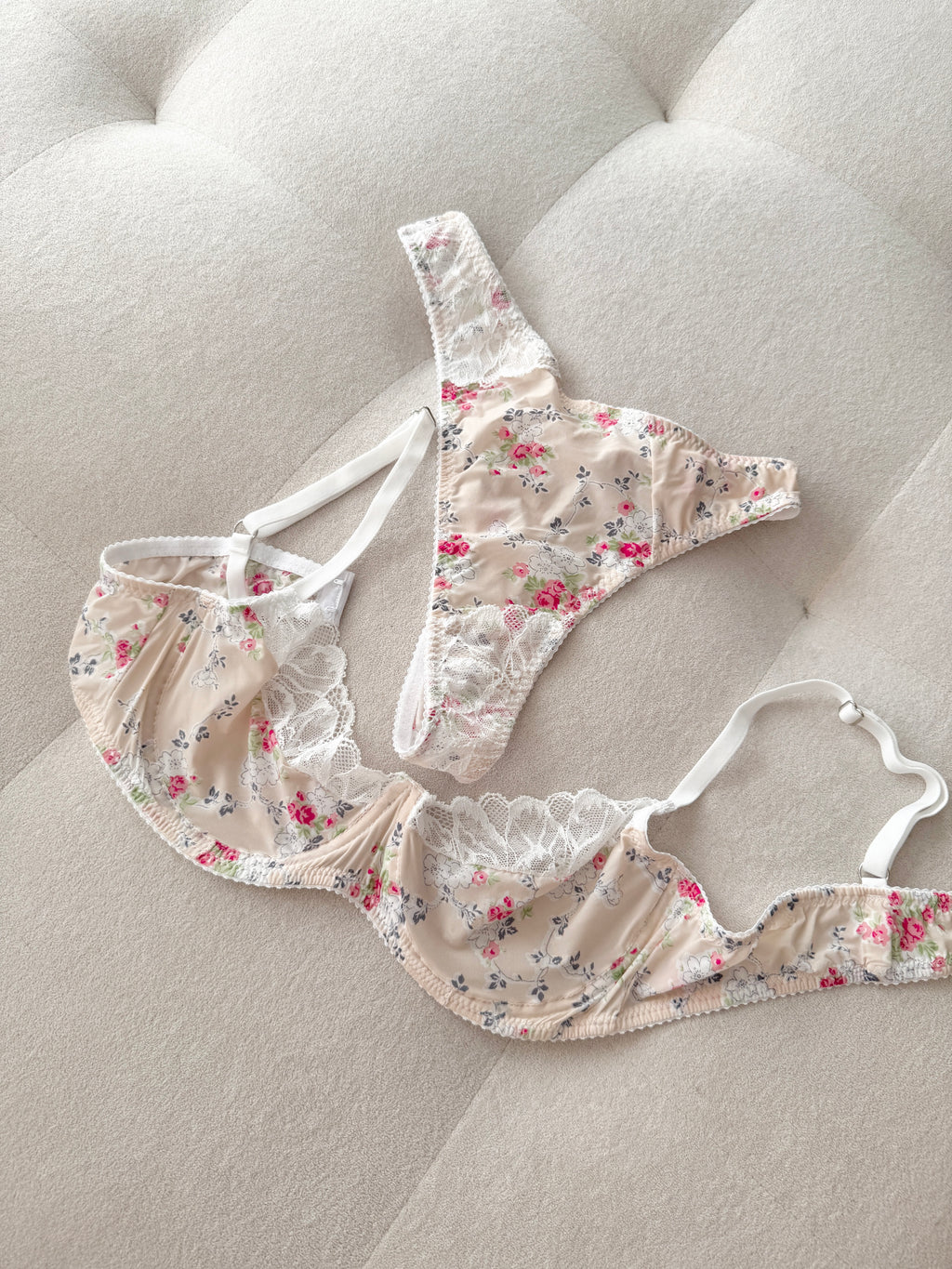 Floral Reverie - Antique Rose Bralet Takımı