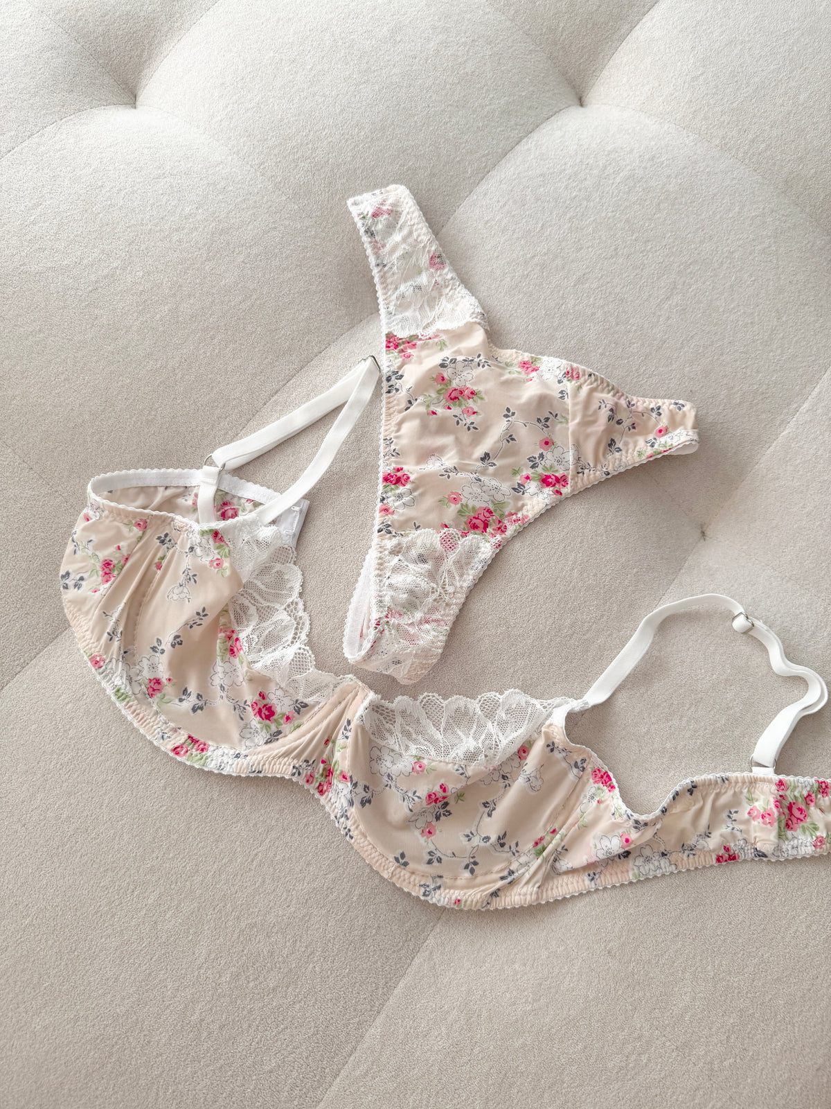 Floral Reverie - Antique Rose Bralet Takımı
