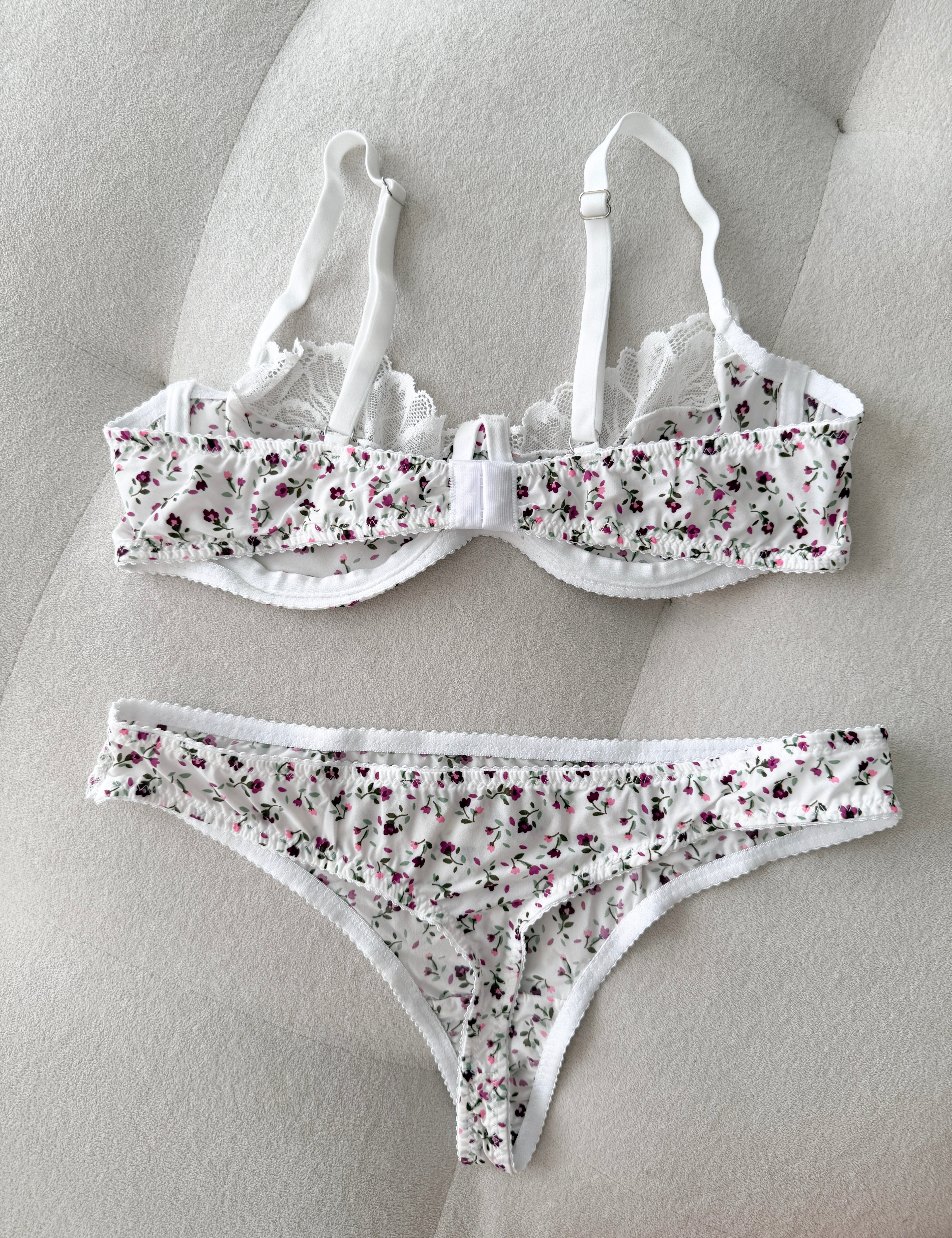 Floral Reverie - Midnight Flora Bralet Takımı