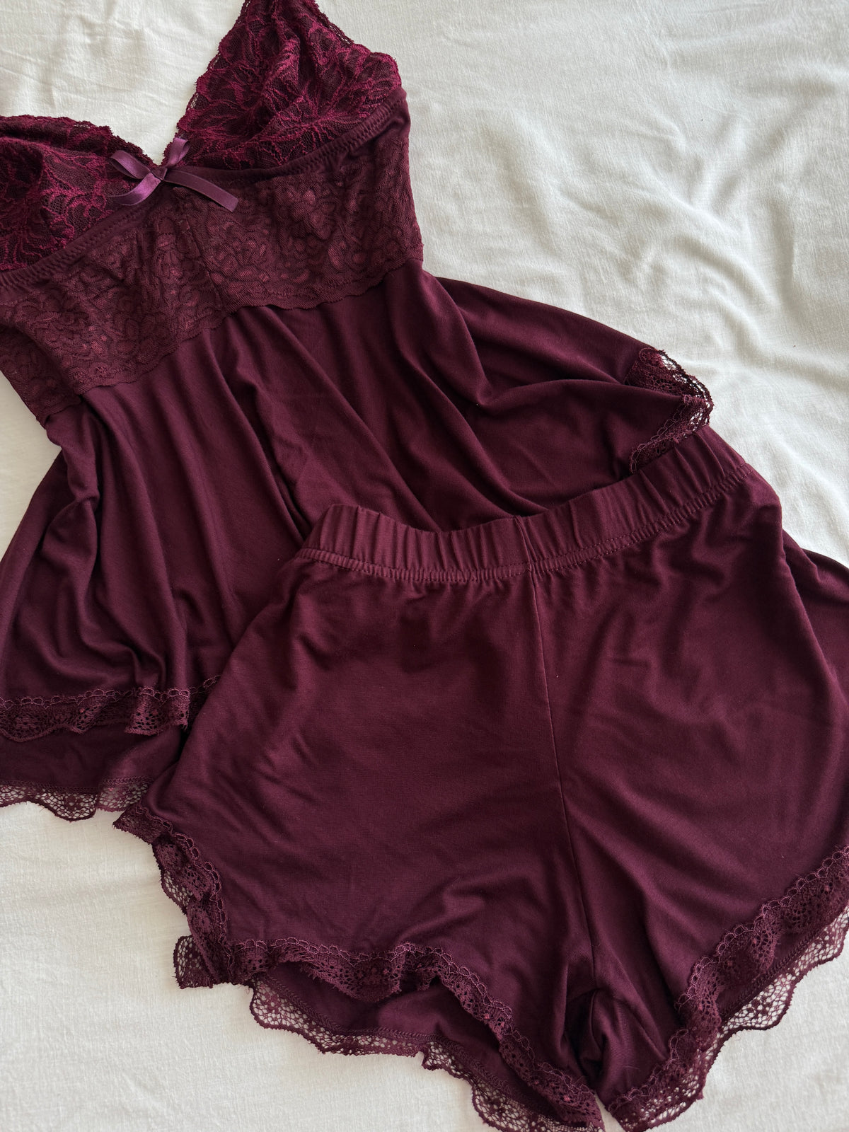 Cloud Kiss Bordo Pamuklu Ultra Soft Pijama Takımı