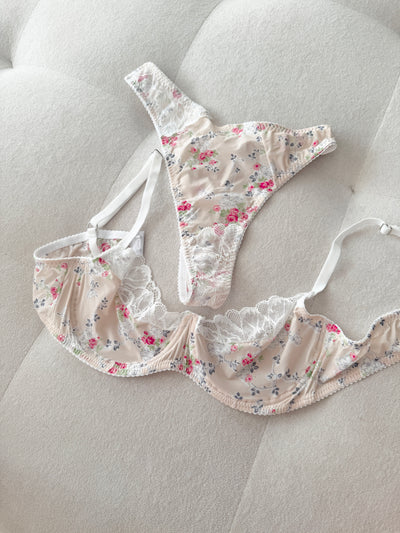 Floral Reverie - Antique Rose Bralet Takımı