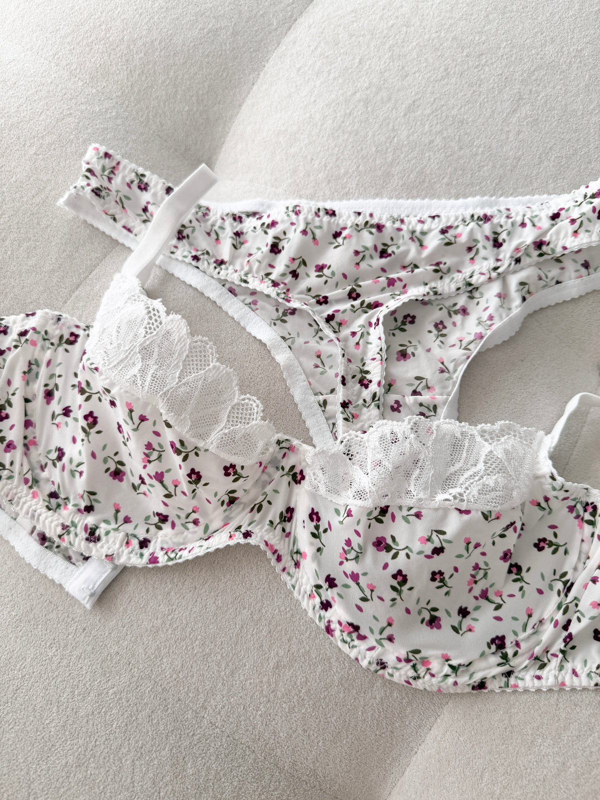 Floral Reverie - Midnight Flora Bralet Takımı