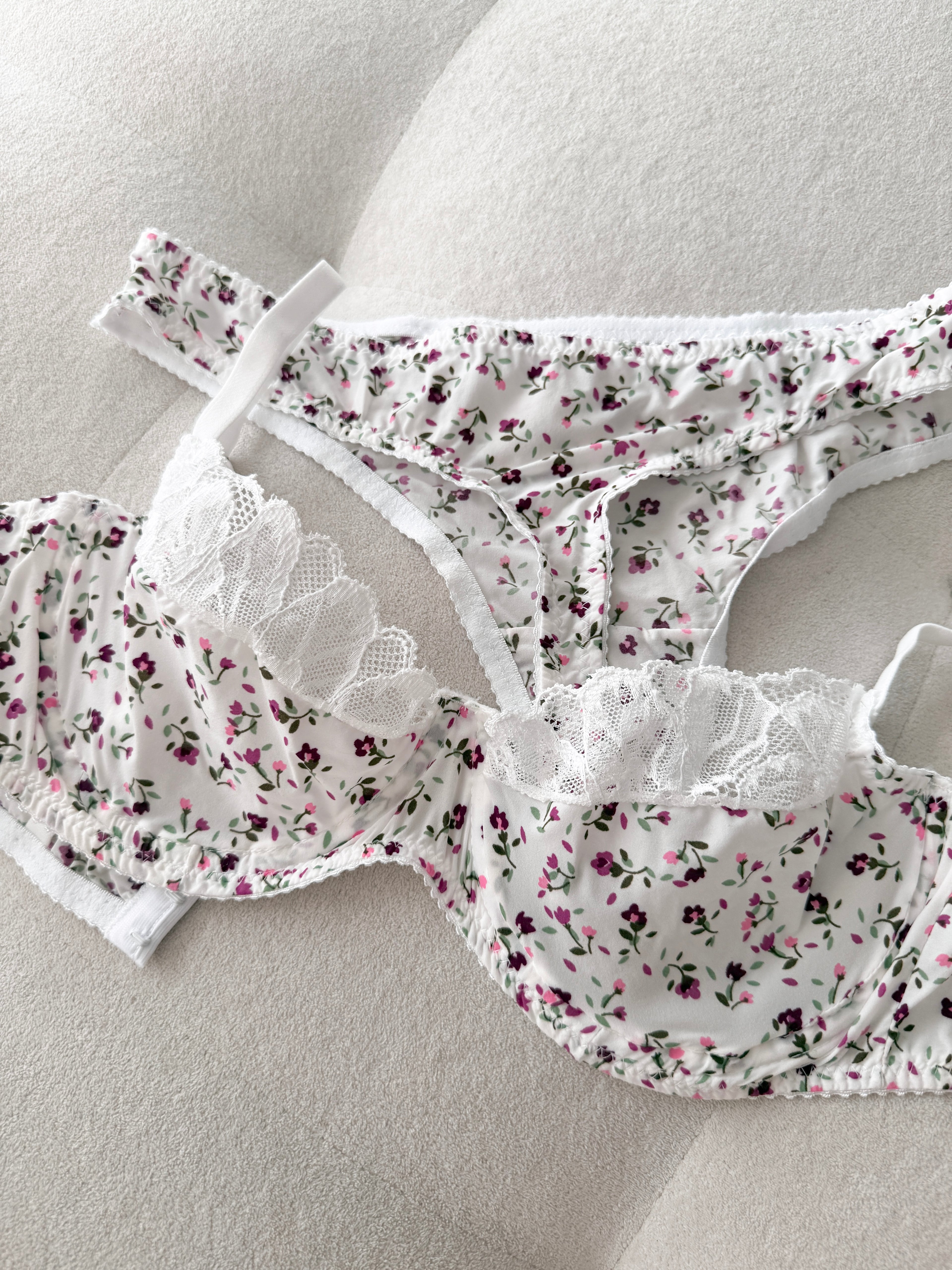 Floral Reverie - Midnight Flora Bralet Takımı