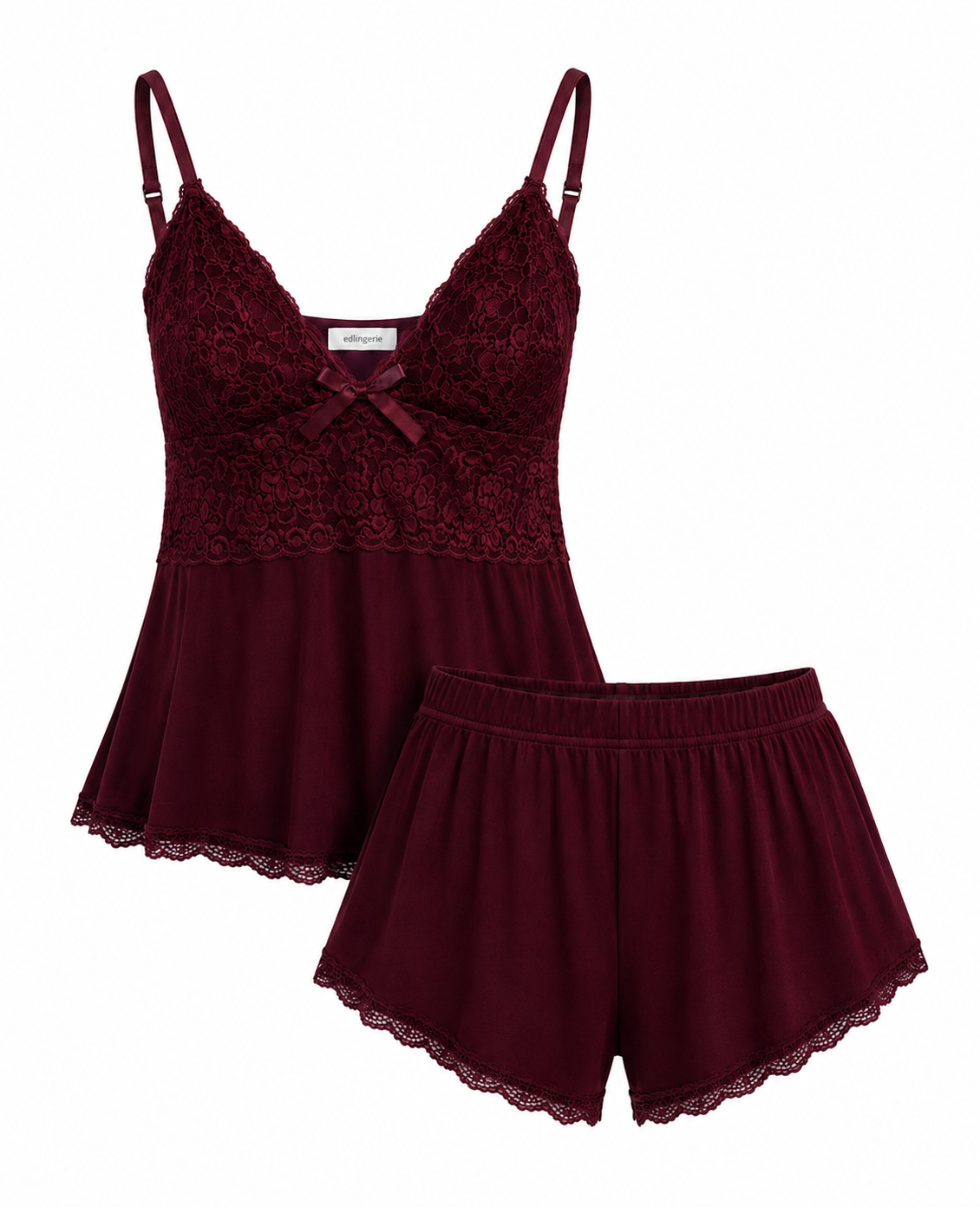 Cloud Kiss Bordo Pamuklu Ultra Soft Pijama Takımı