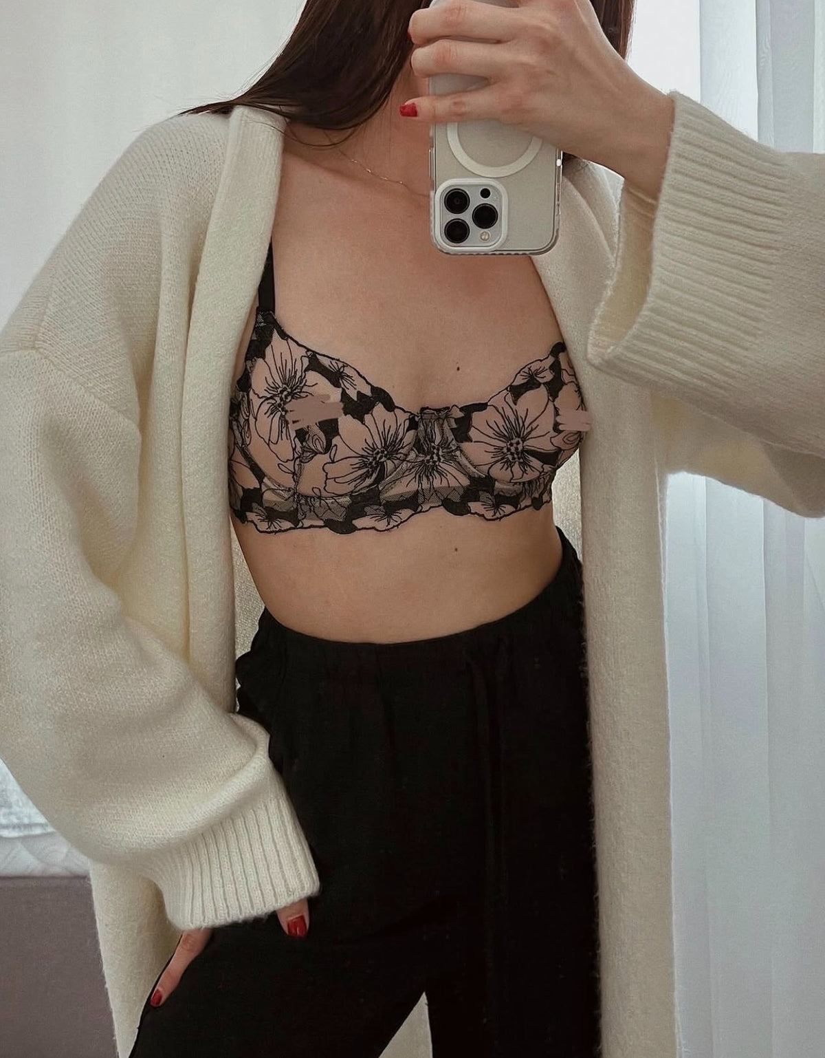 Midnight Lace Bralet Takımı