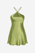 Matcha Silk Dress