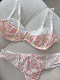 Floral Reverie - Rose Petal Bralet Takımı