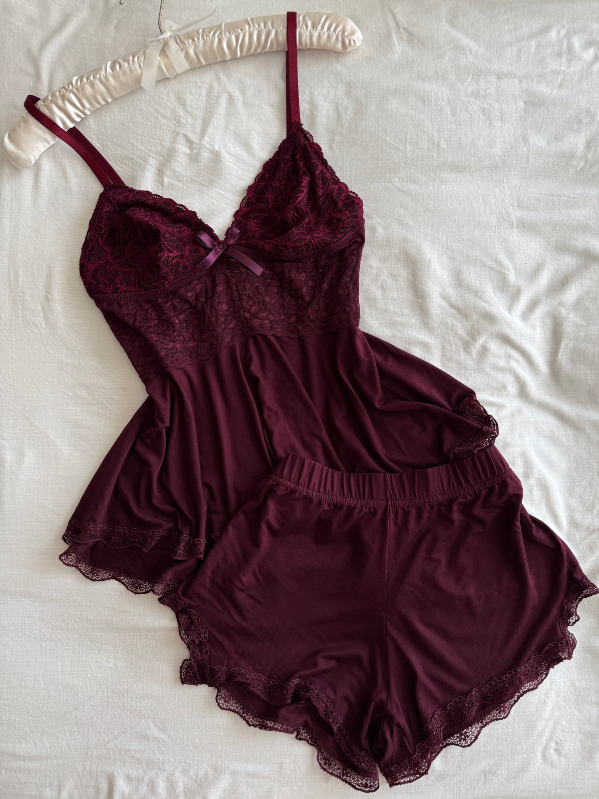 Cloud Kiss Bordo Pamuklu Ultra Soft Pijama Takımı