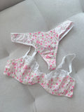Floral Reverie - Blush Bloom Bralet Takımı