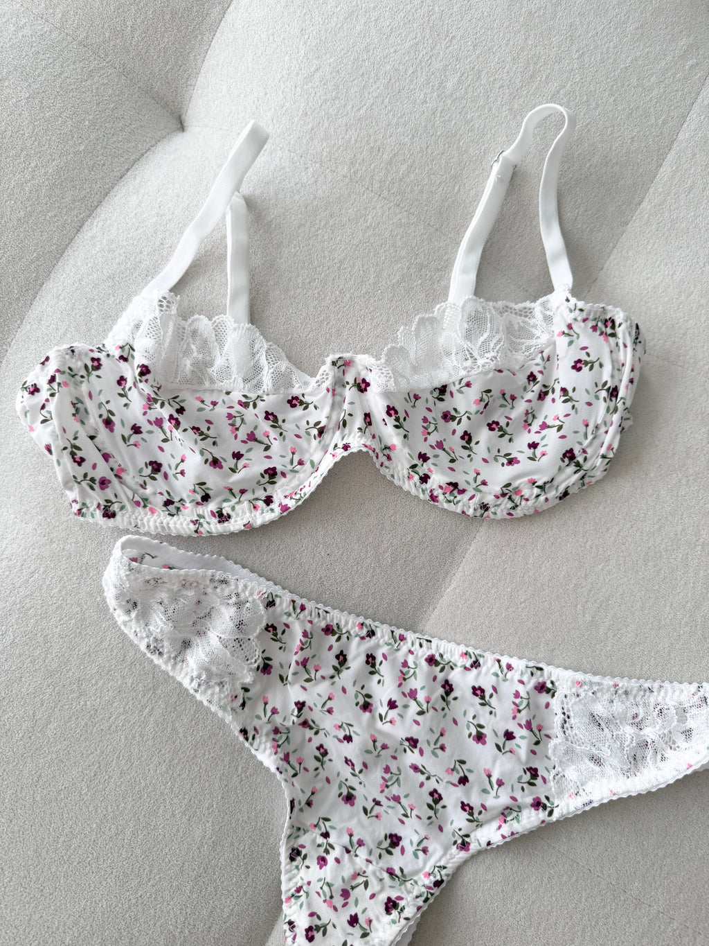 Floral Reverie - Midnight Flora Bralet Takımı