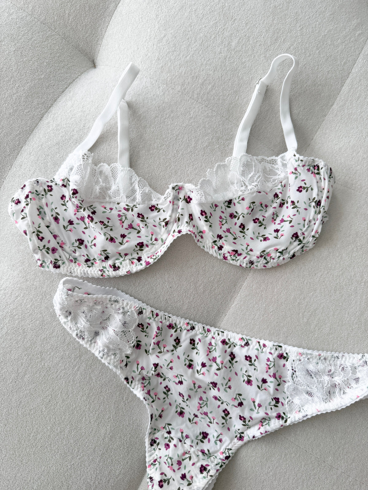 Floral Reverie - Midnight Flora Bralet Takımı