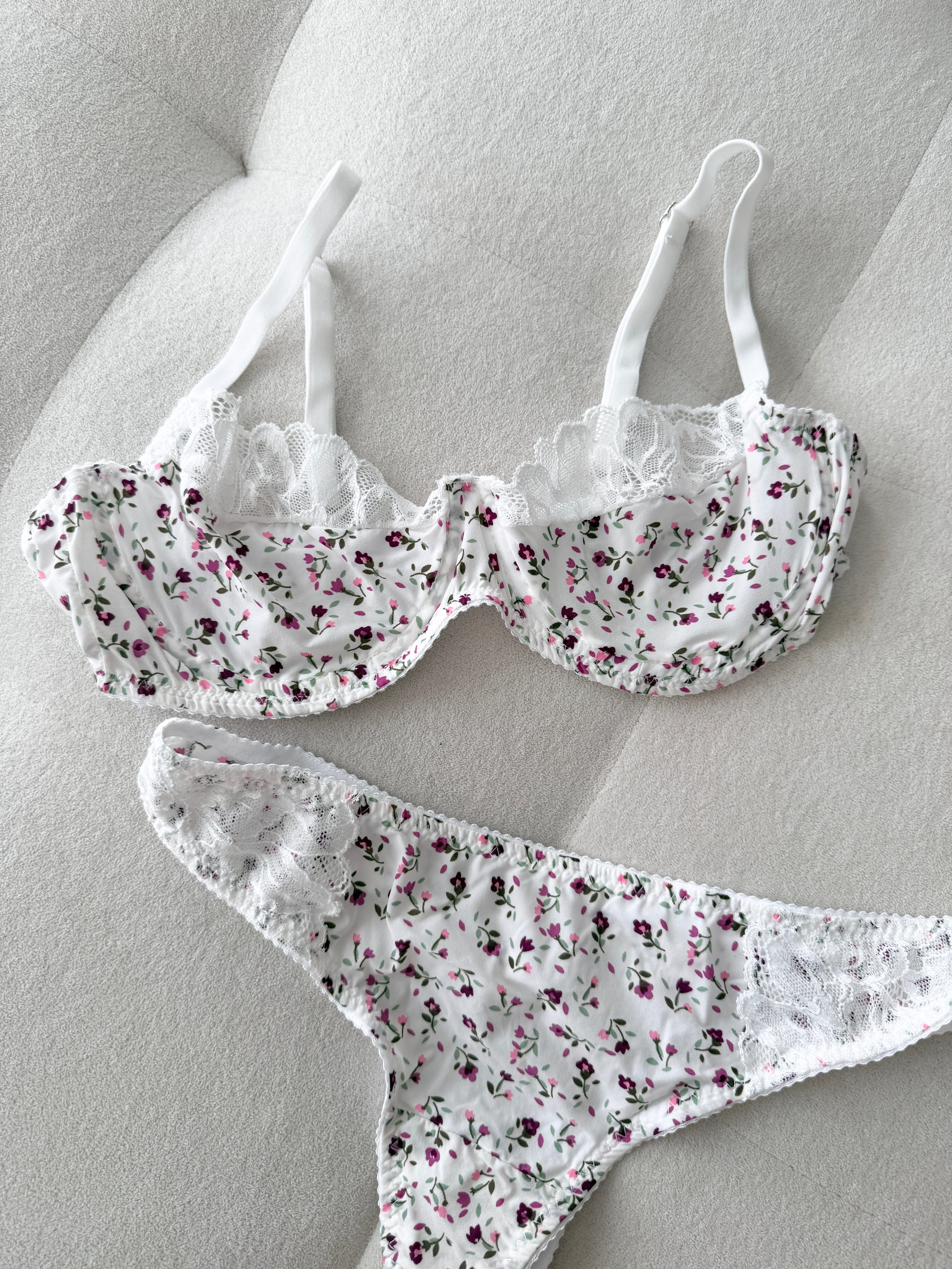 Floral Reverie - Midnight Flora Bralet Takımı
