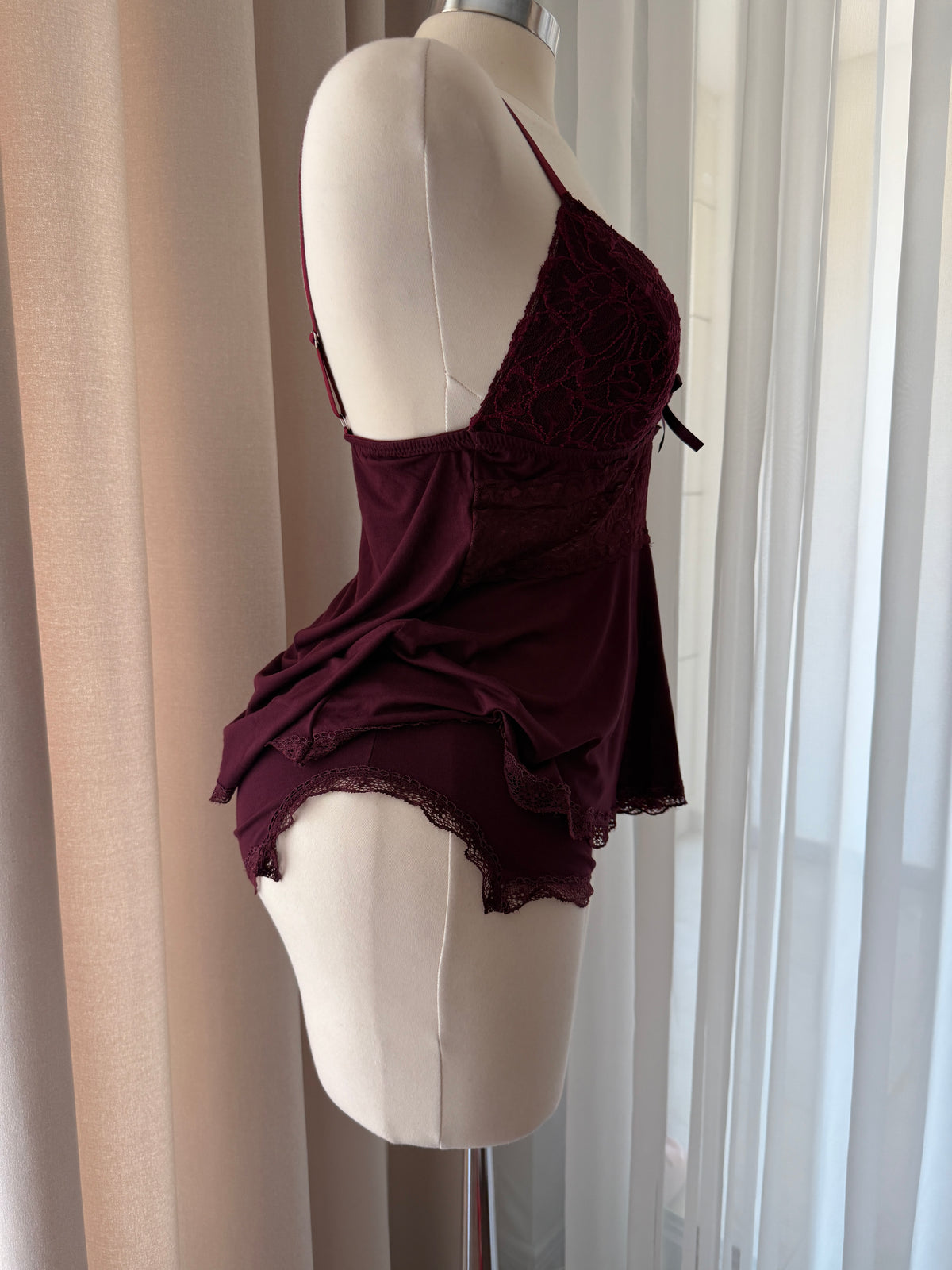 Cloud Kiss Bordo Pamuklu Ultra Soft Pijama Takımı