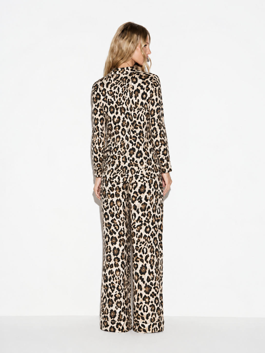 Leopar Desenli Pamuklu Ultra Soft Pijama Takımı