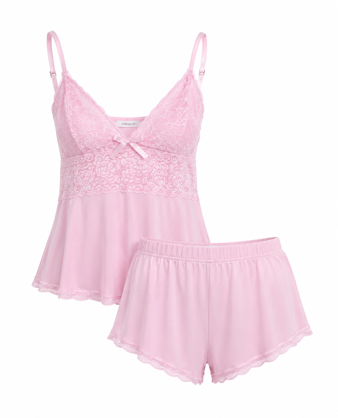 Cloud Kiss Pembe Pamuklu Ultra Soft Şortlu Pijama Takımı