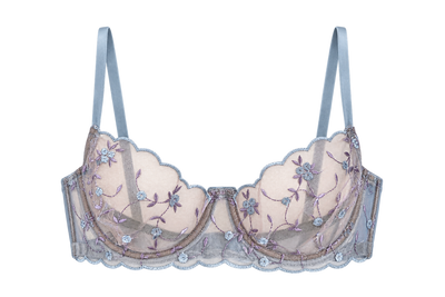 Mavi Çiçekli Balenli Bralet