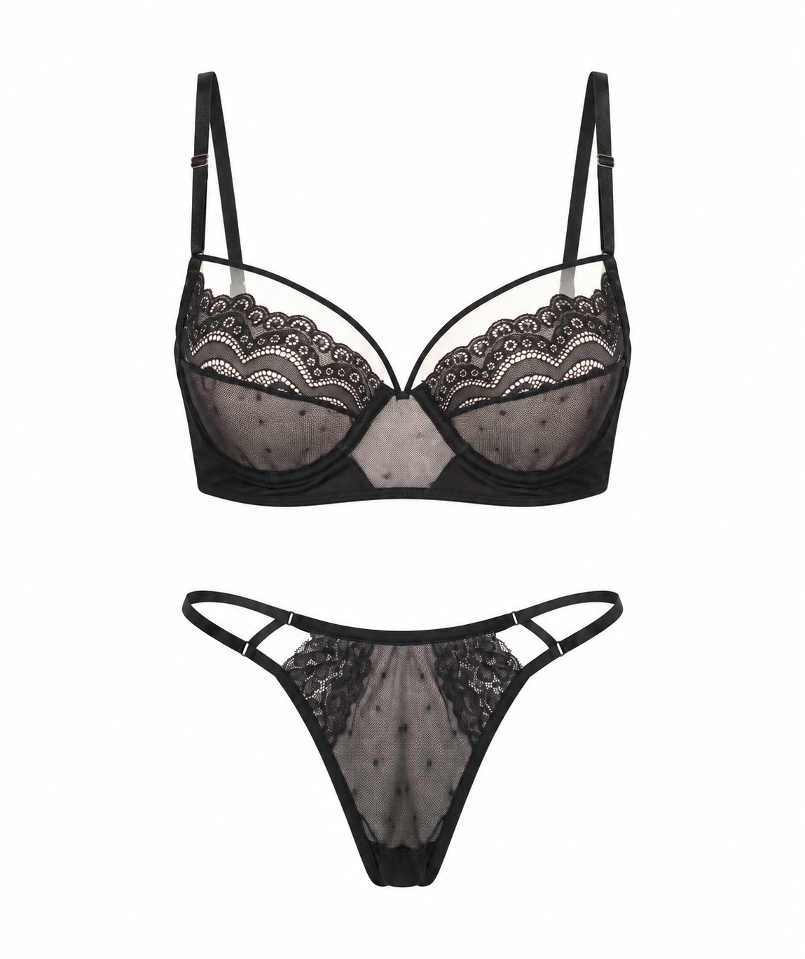 Dantelli Şerit Detaylı Balenli Bralet Takımı
