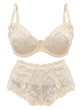 Ekru Dantel Bralet Takımı