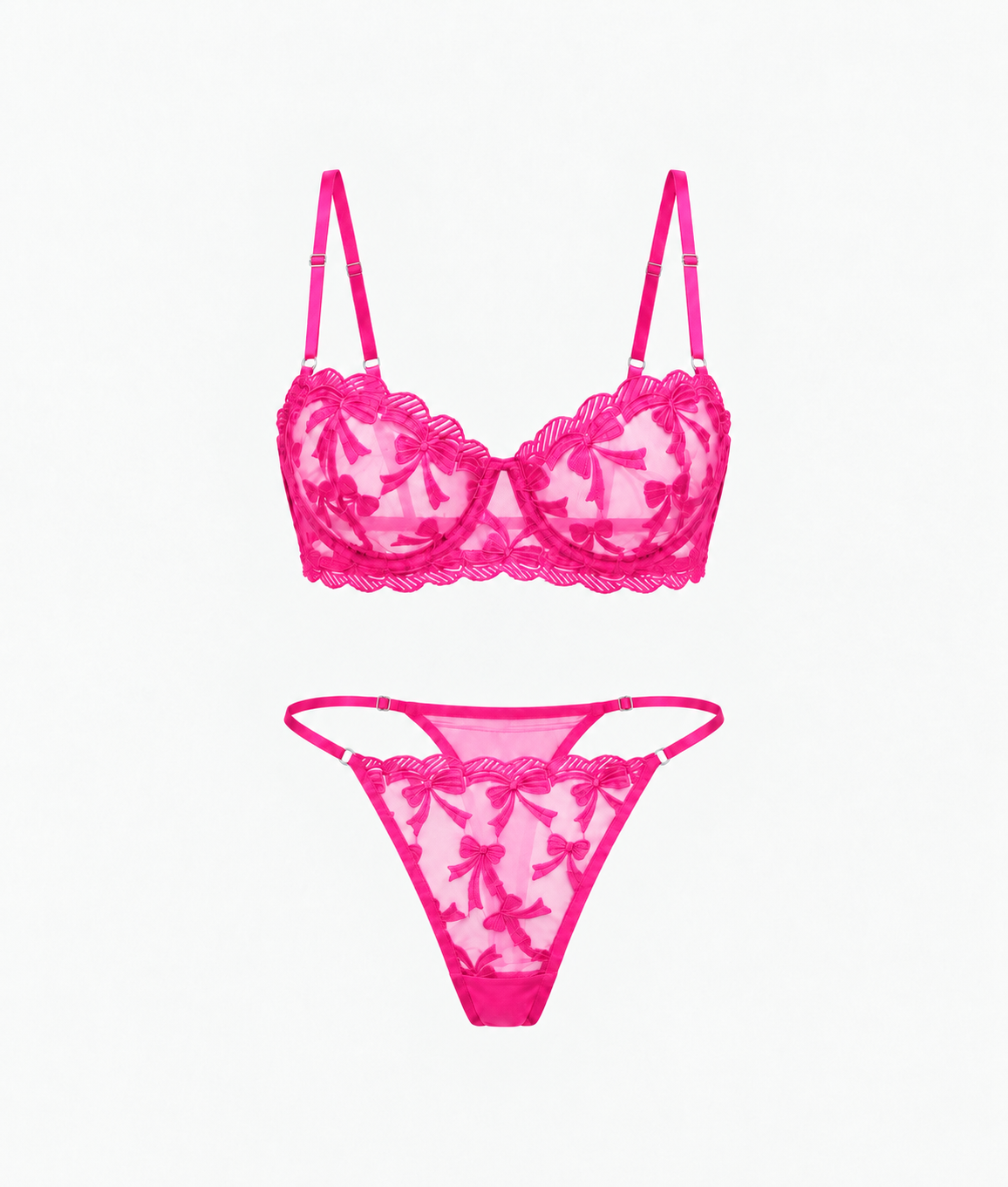 Petit Amour Neon Pembe Bralet Takımı
