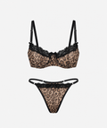 Leopar Desenli Bralet Takımı