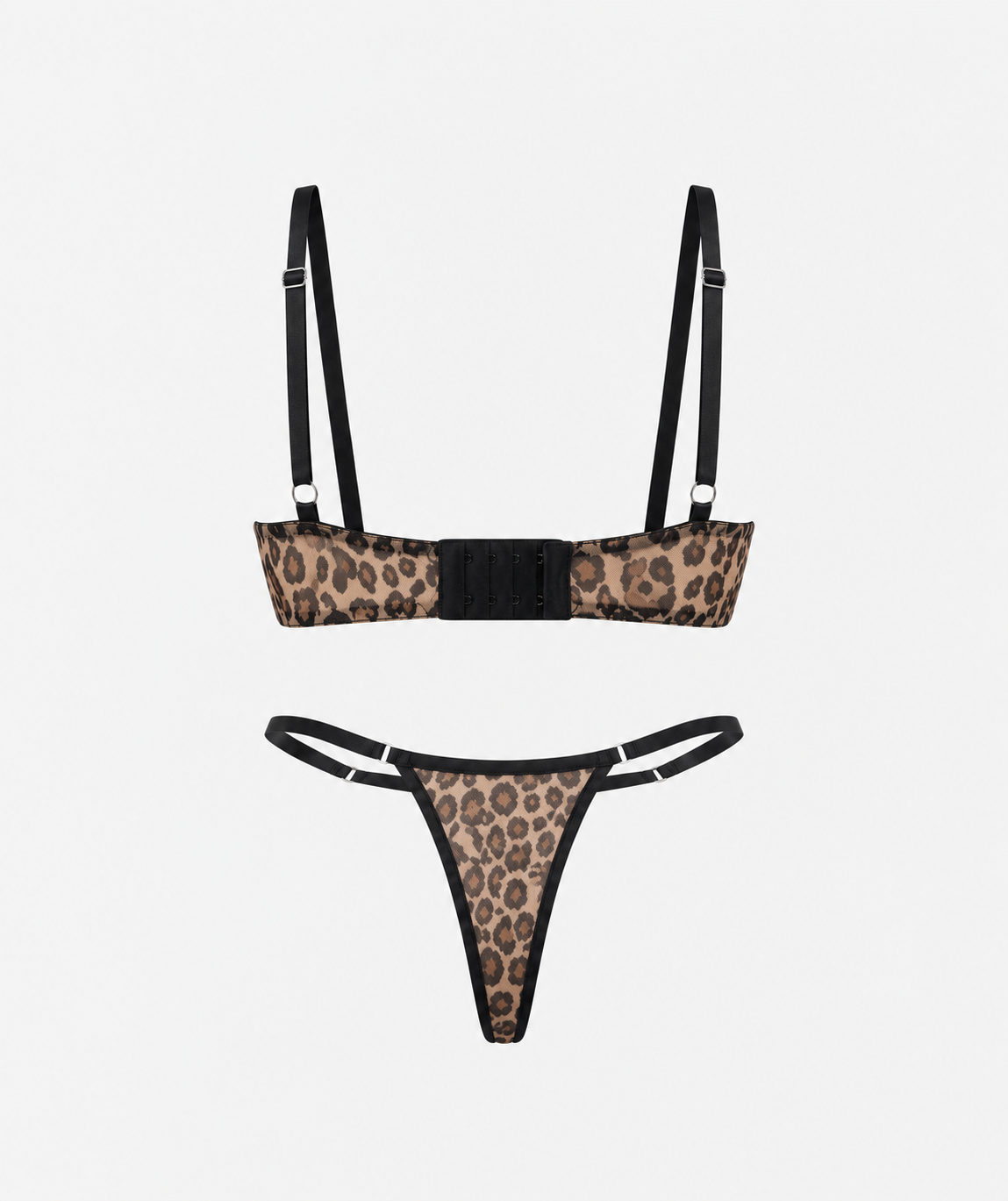 Leopar Desenli Bralet Takımı