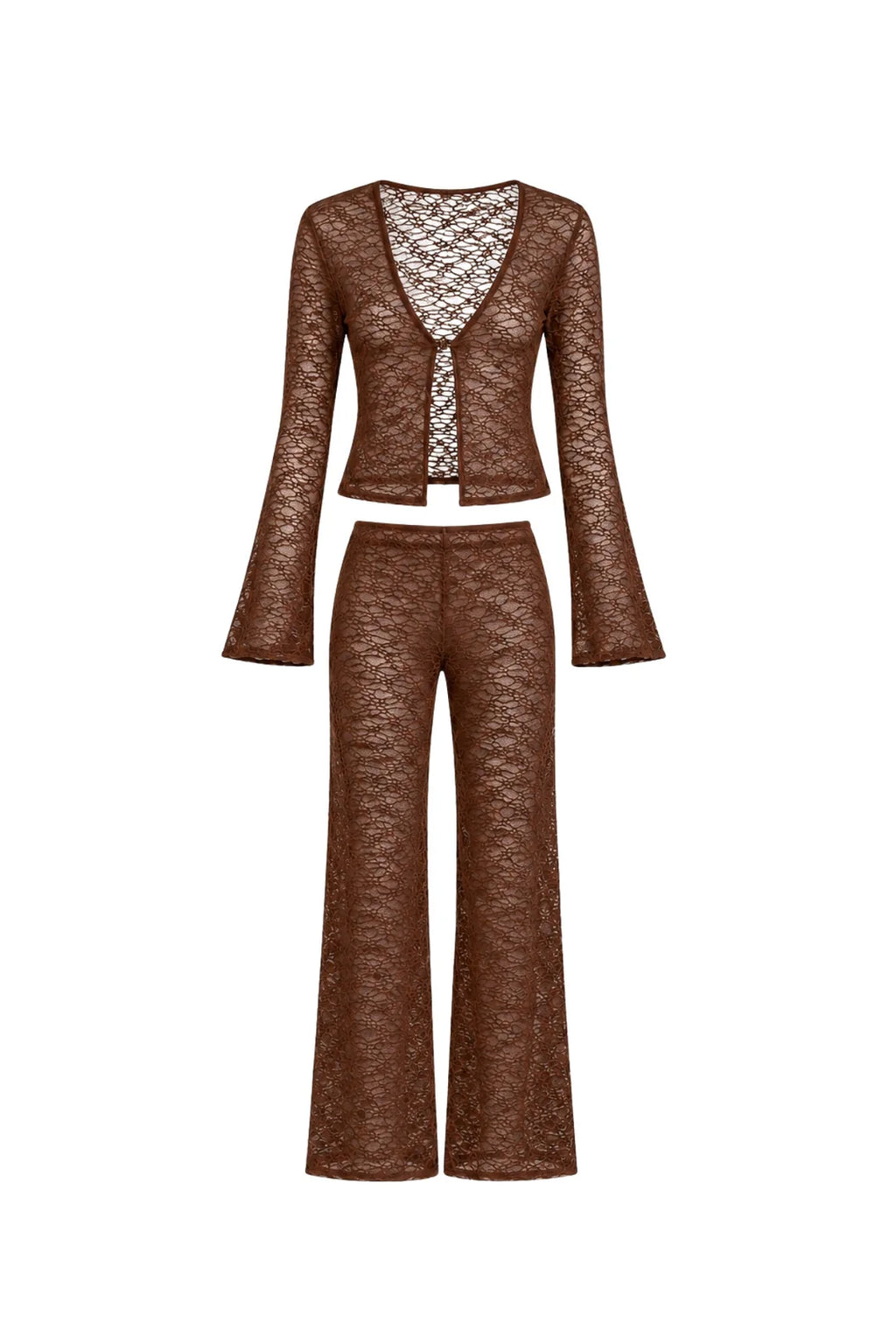 Lace & Lounge: Chocolat Yüksel Bel İkili Dantel Set
