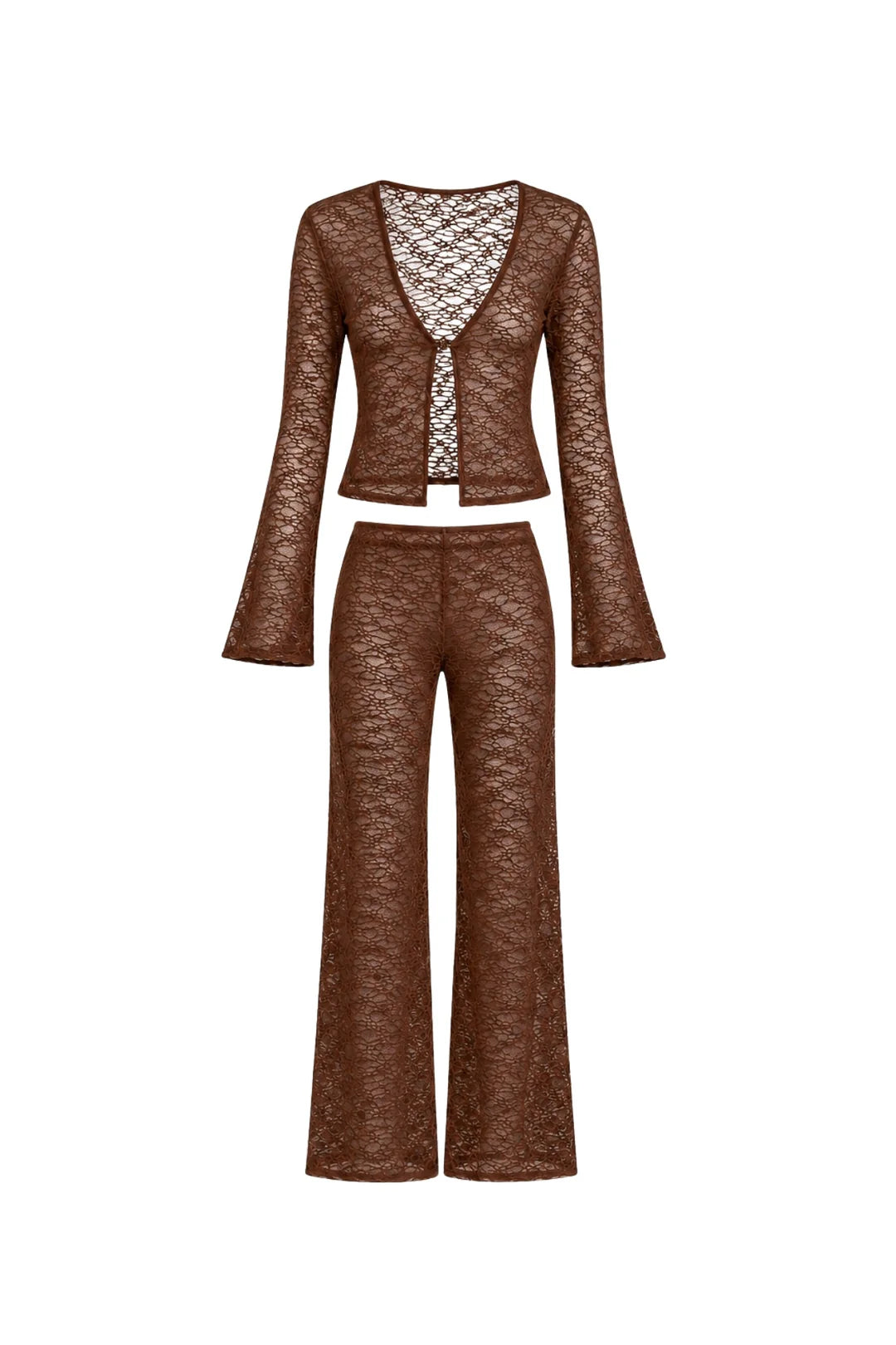 Lace & Lounge: Chocolat Yüksel Bel İkili Dantel Set