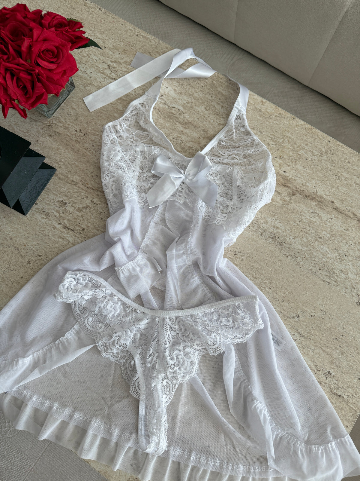 Swan Lake Dantel Babydoll Takım