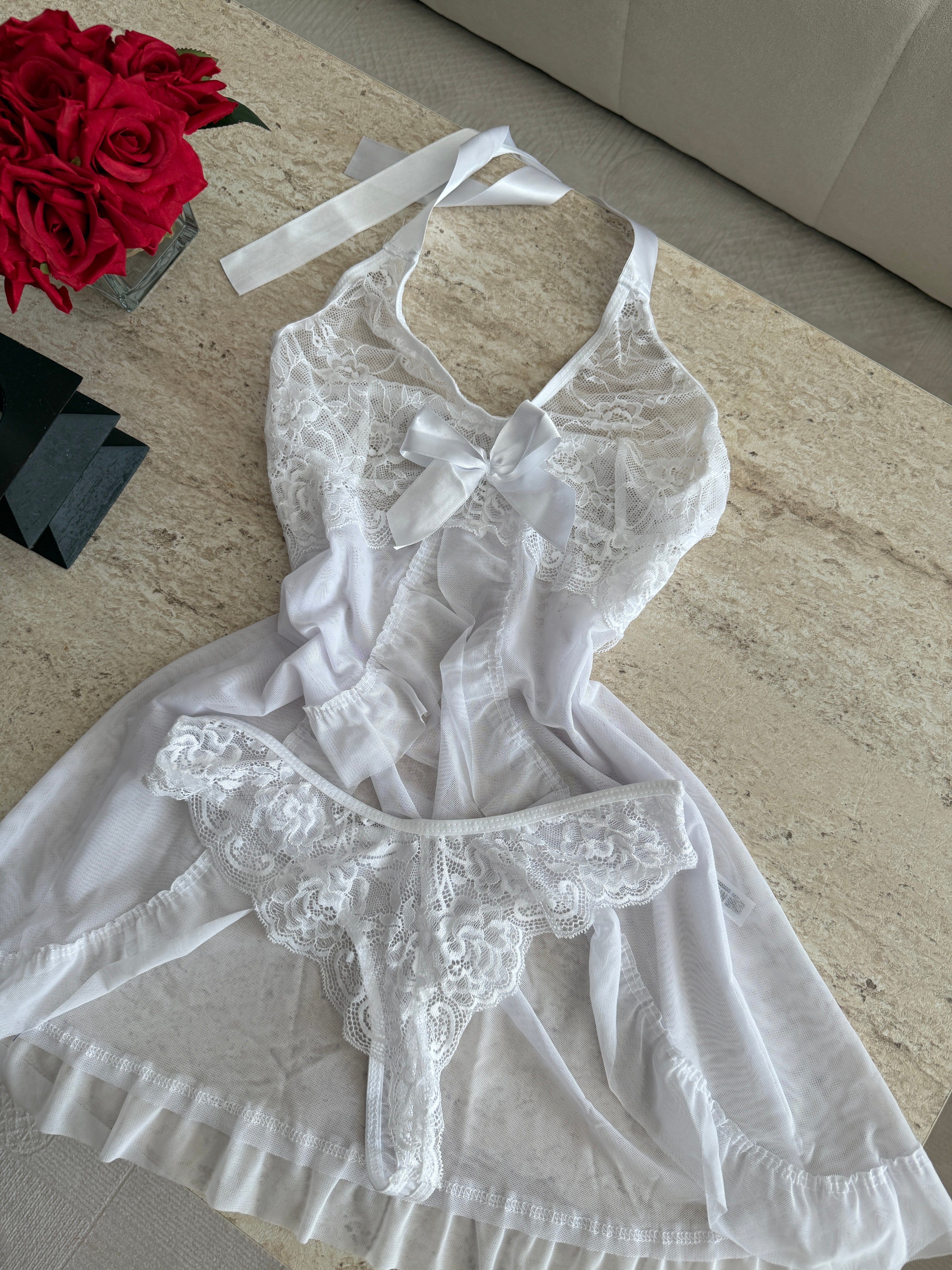 Swan Lake Dantel Babydoll Takım