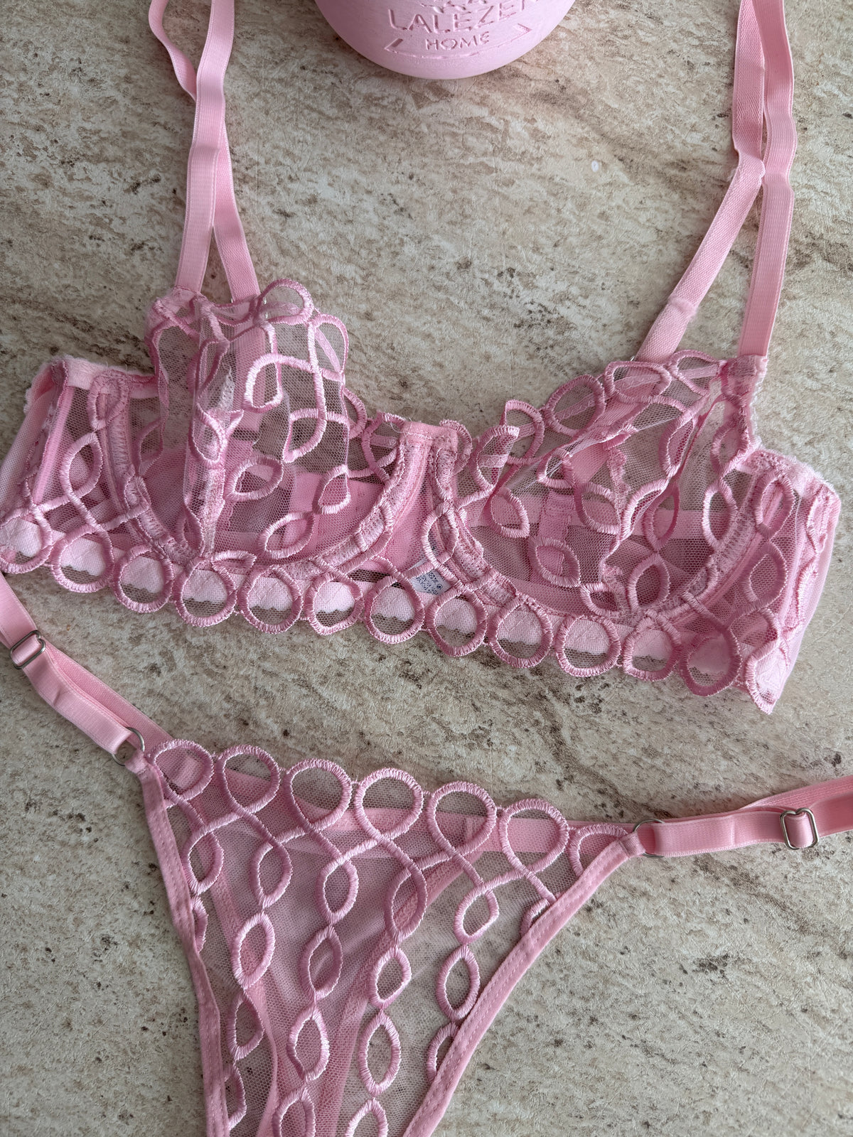 Lolita Pudra Pembesi Bralet Takımı