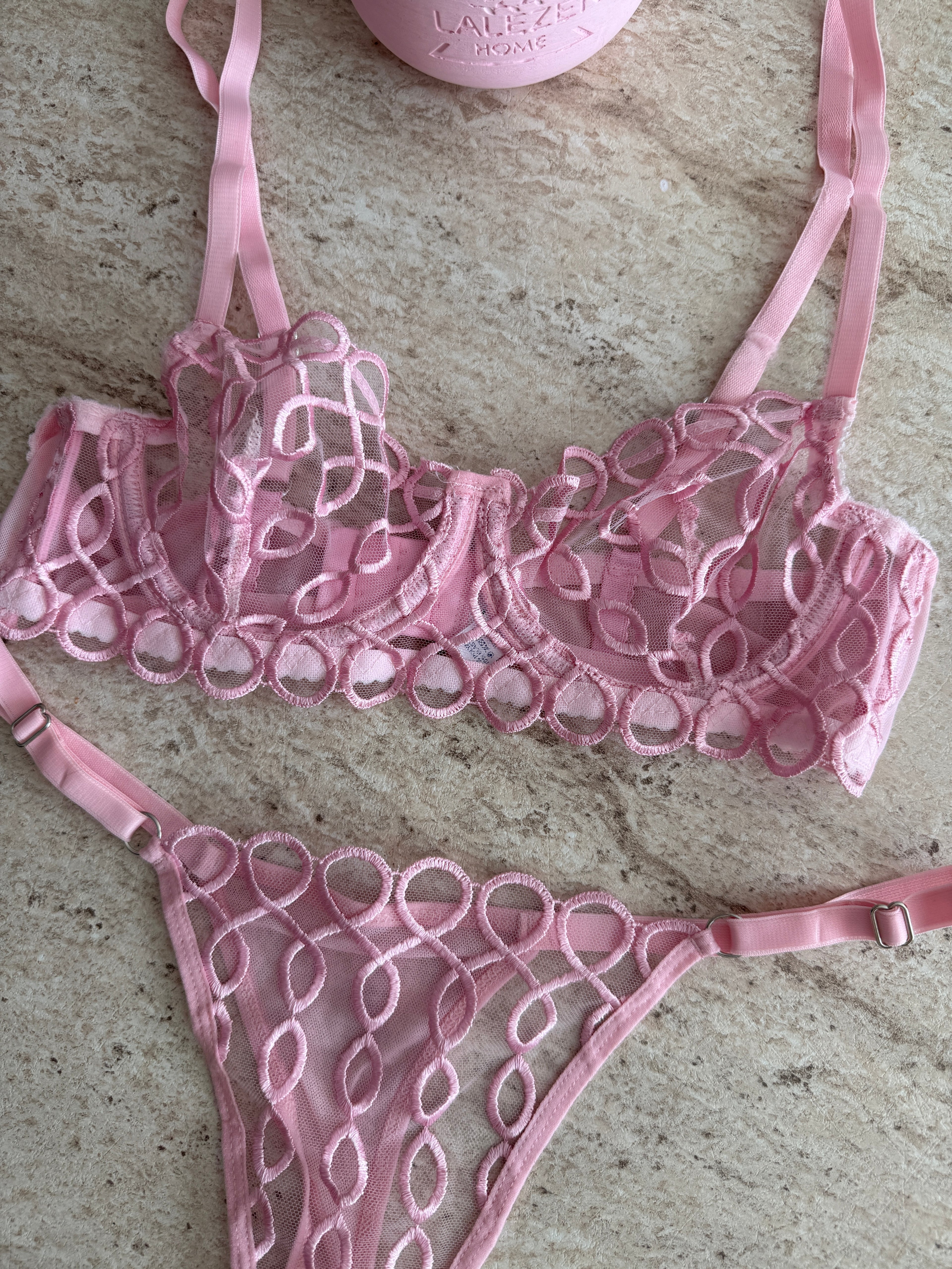 Lolita Pudra Pembesi Bralet Takımı
