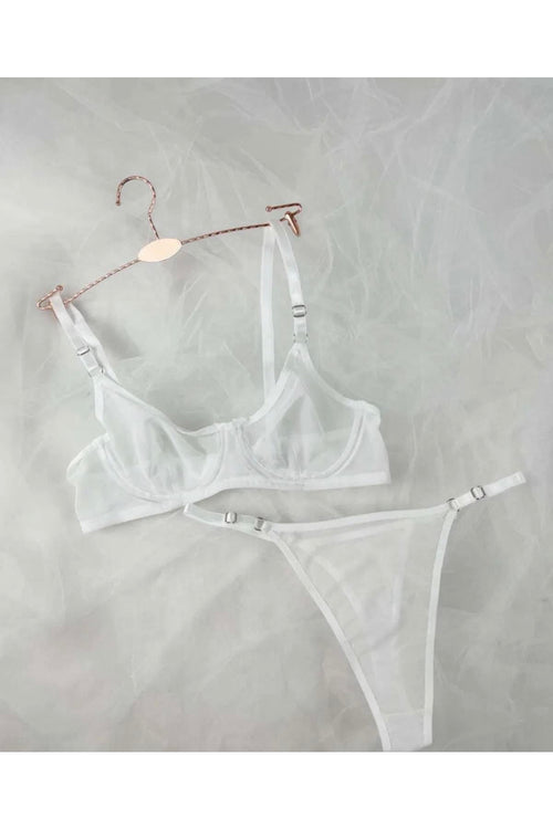 Adelina Beyaz Bralet Takımı