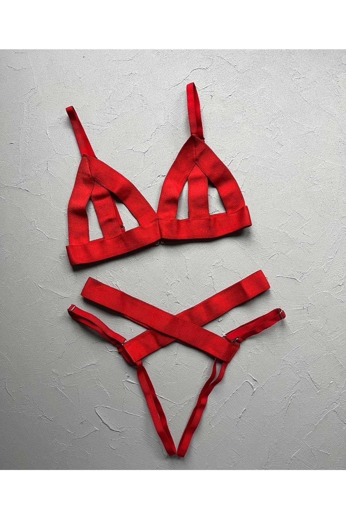 Alfrida Red Sexy Harness Set