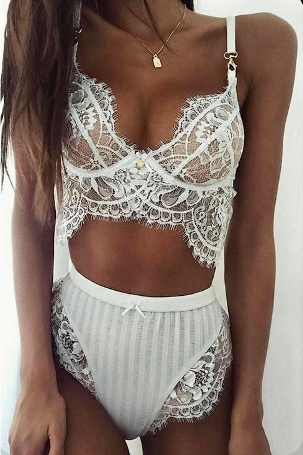 Beyaz Bralet Takımı