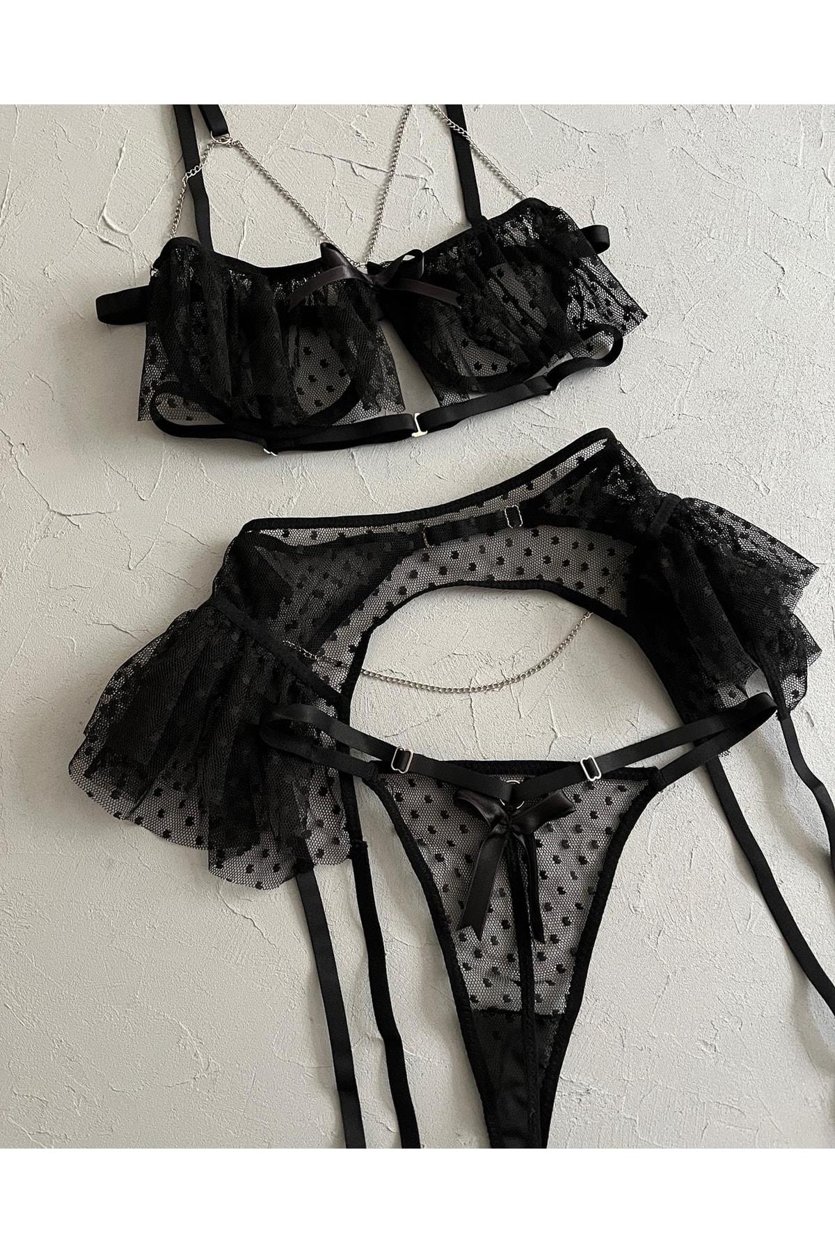 Black Garter Set