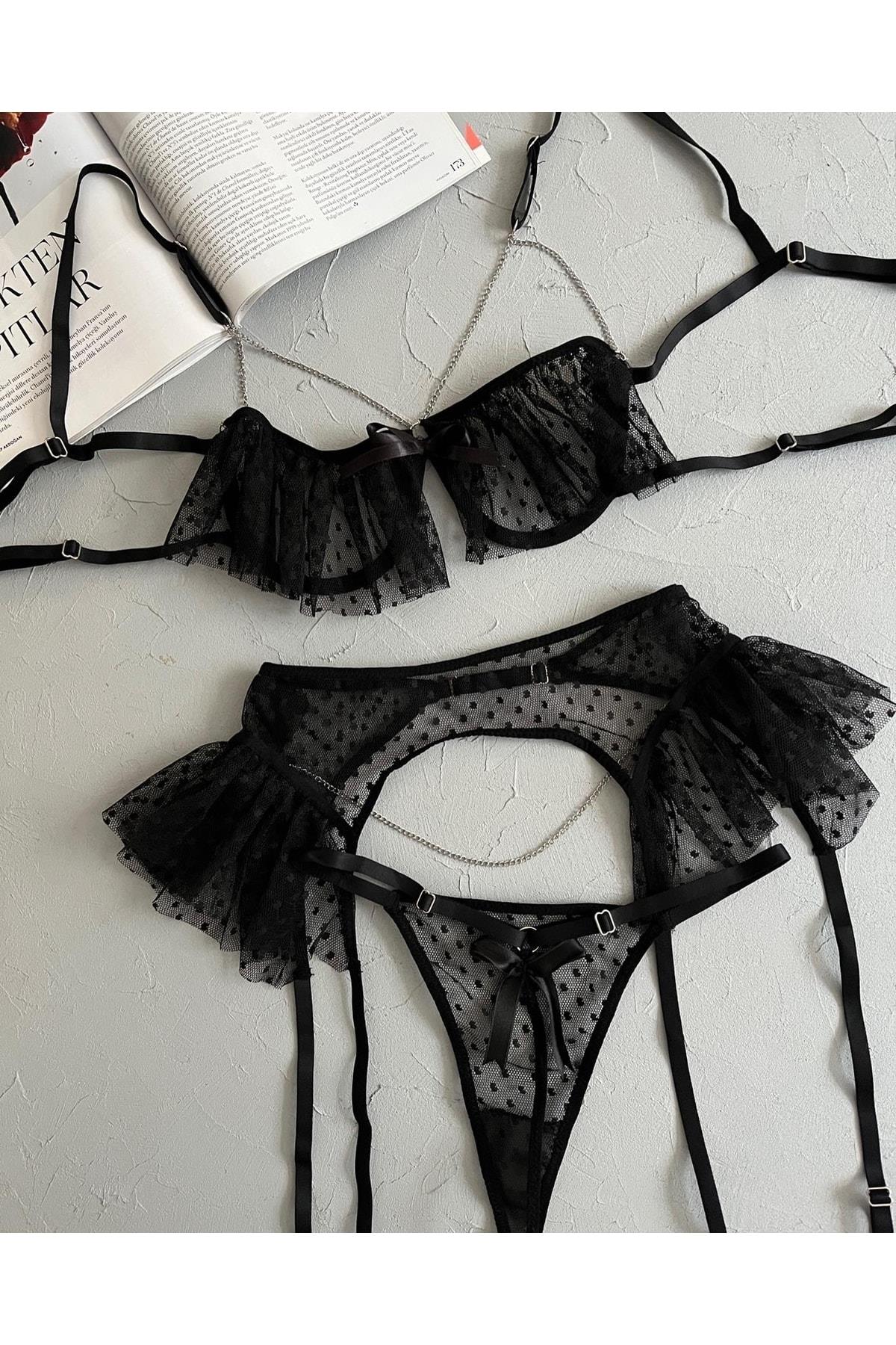 Black Garter Set