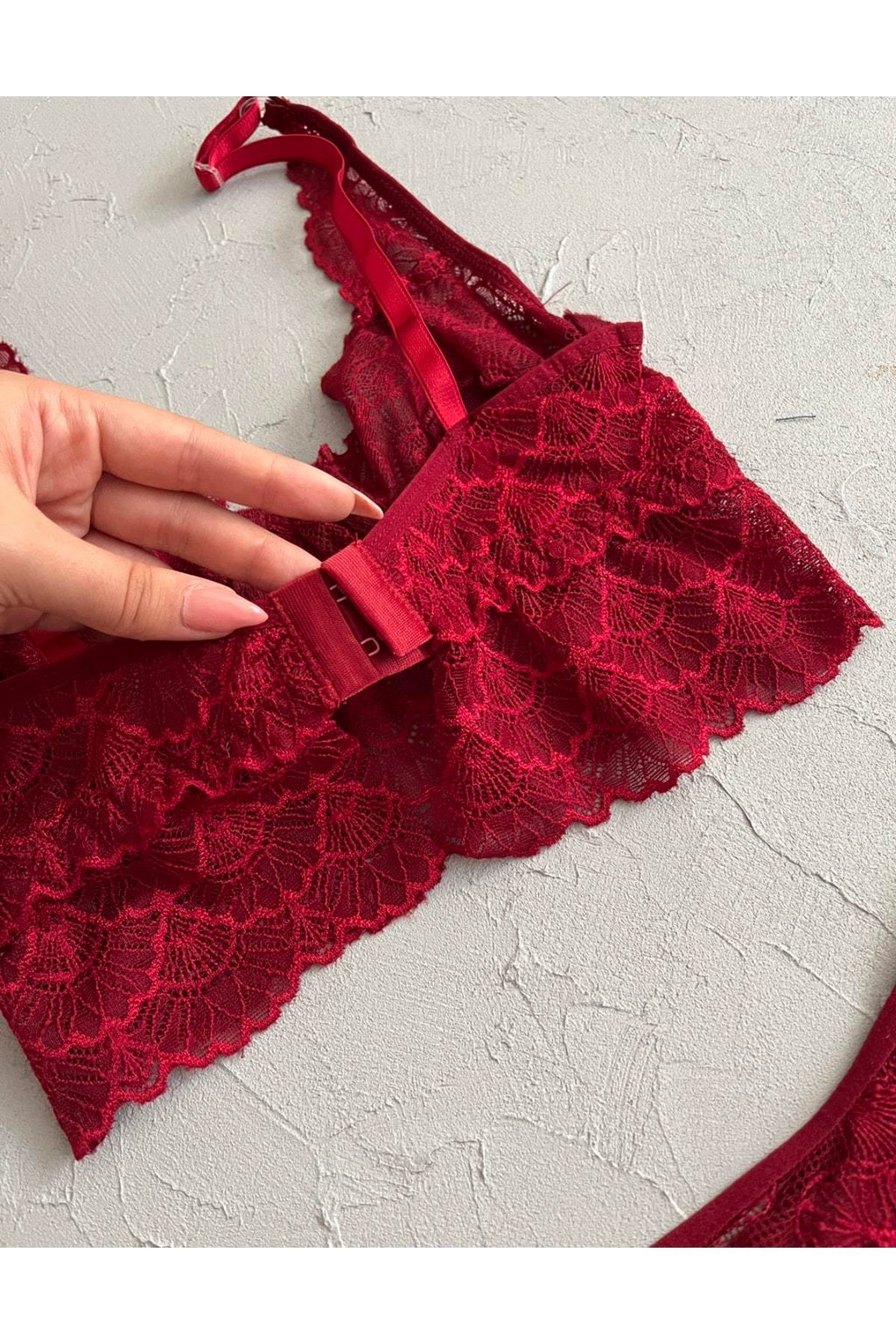 Bordo Bralet Takımı