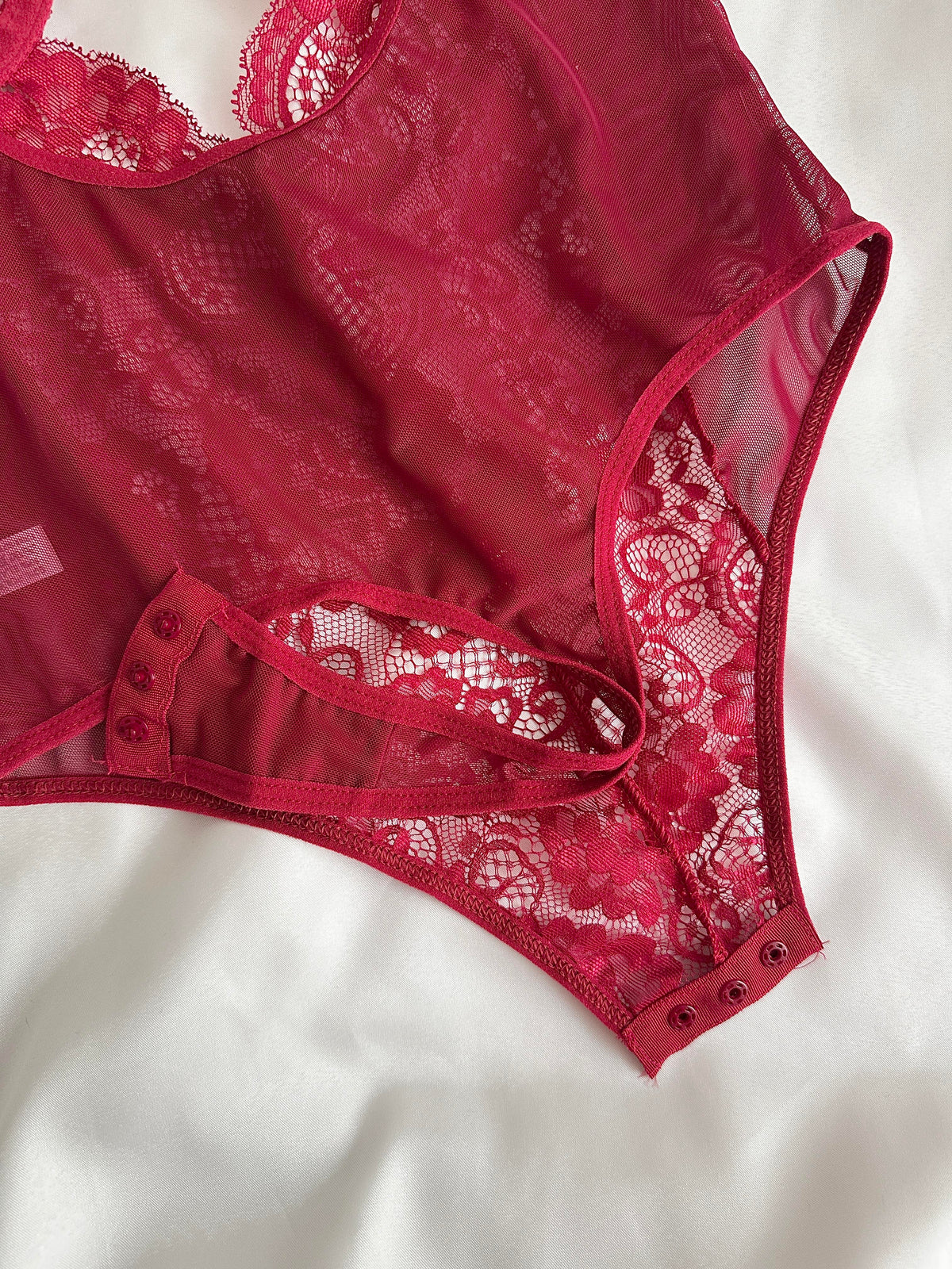 Burgundy Lace Bodysuit