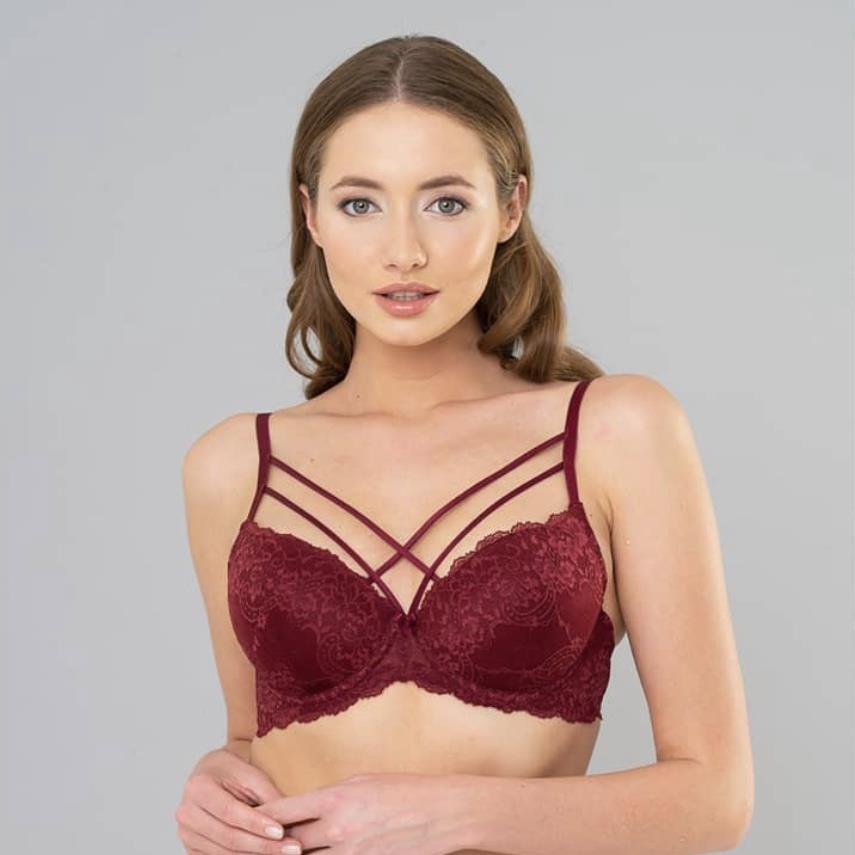 Burgundy Push-Up Bra
