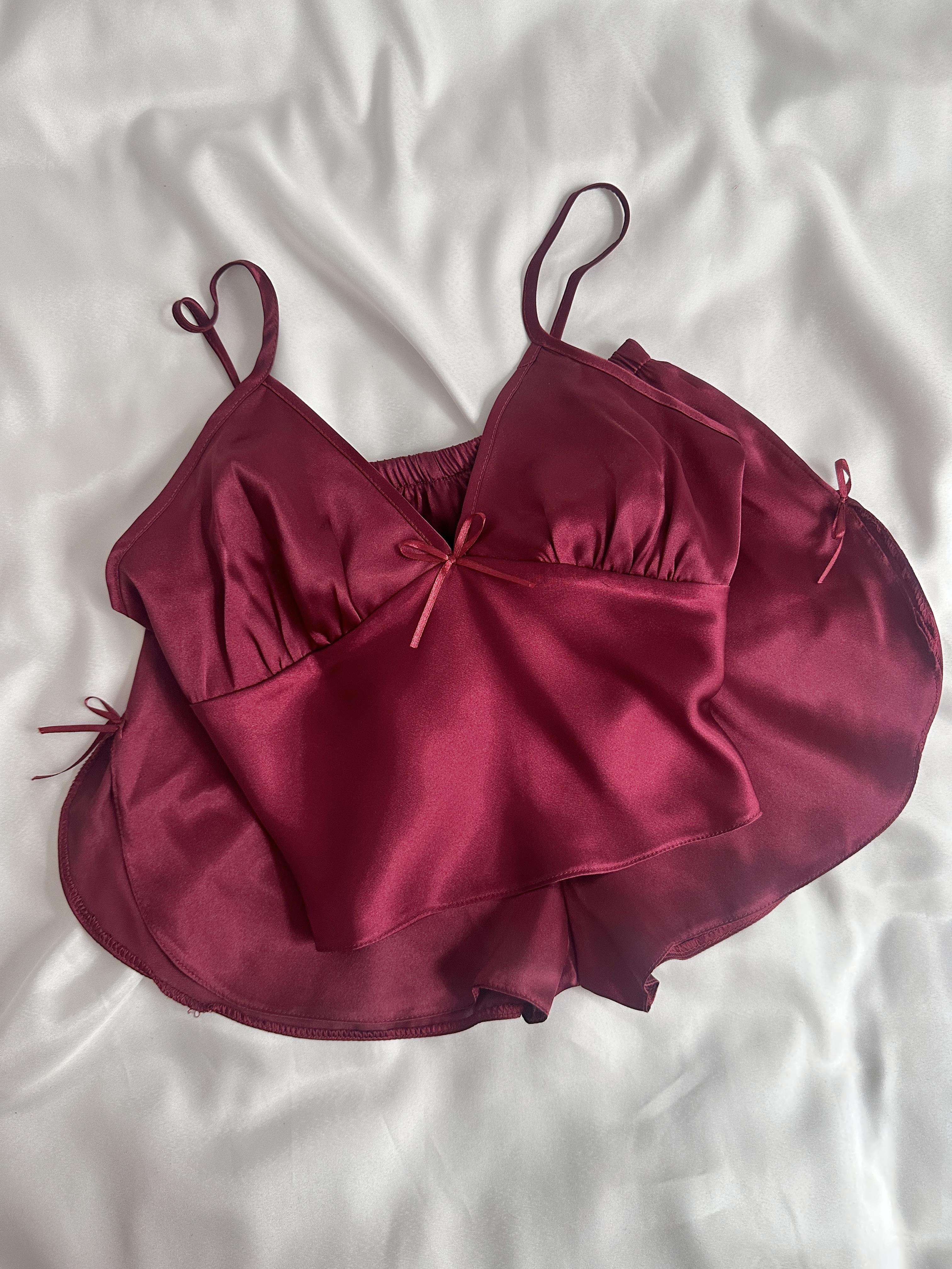 Bordo Saten Takım