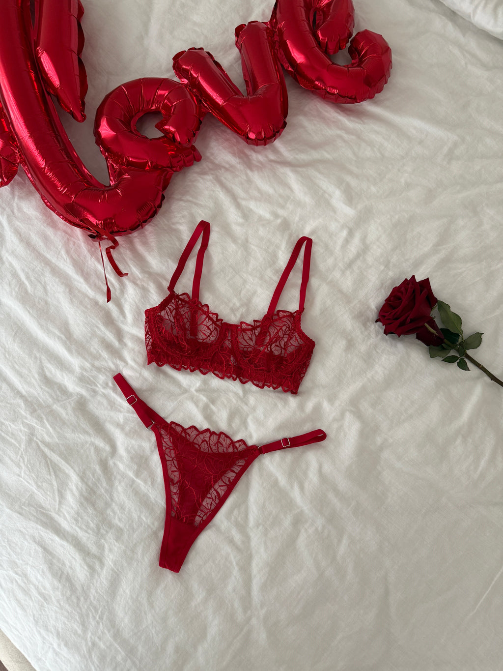 Jasmin Kırmızı Bralet Takımı