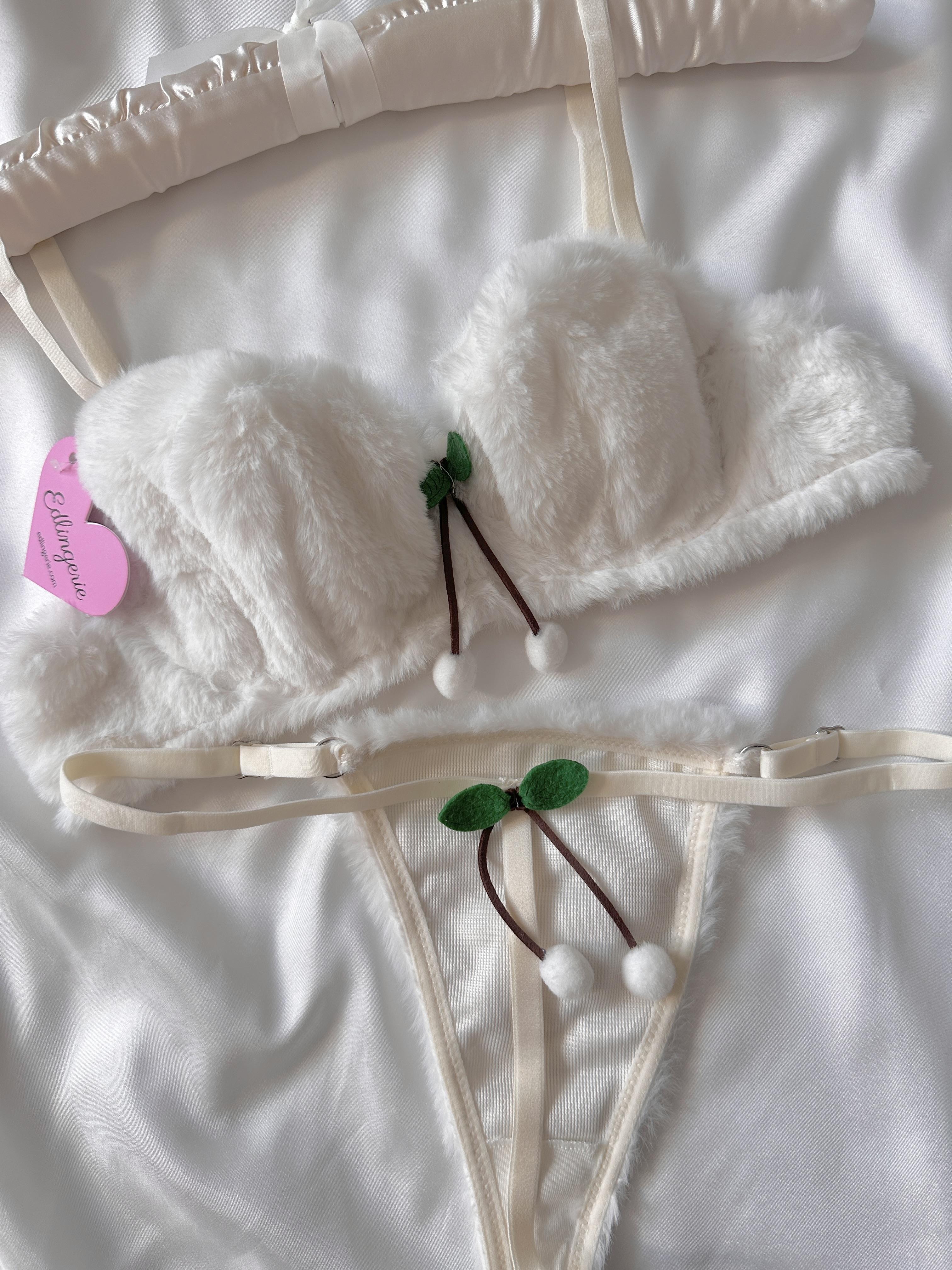 Cherry Plush Bralet Set