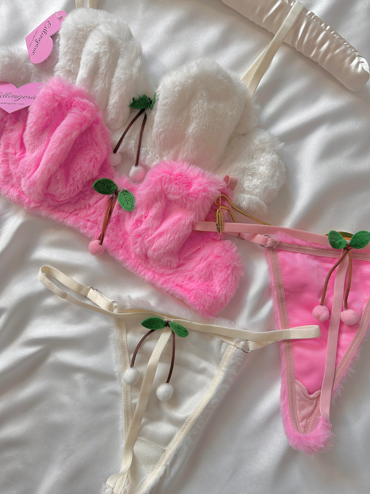 Cherry Plush Bralet Set