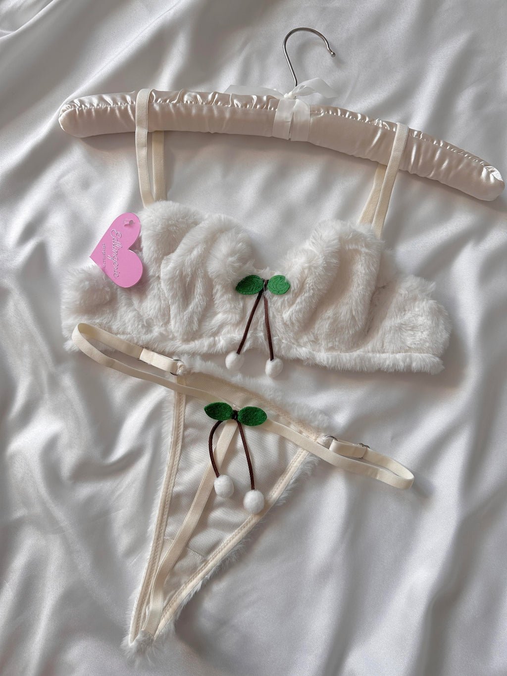 Cherry Plush Bralet Set