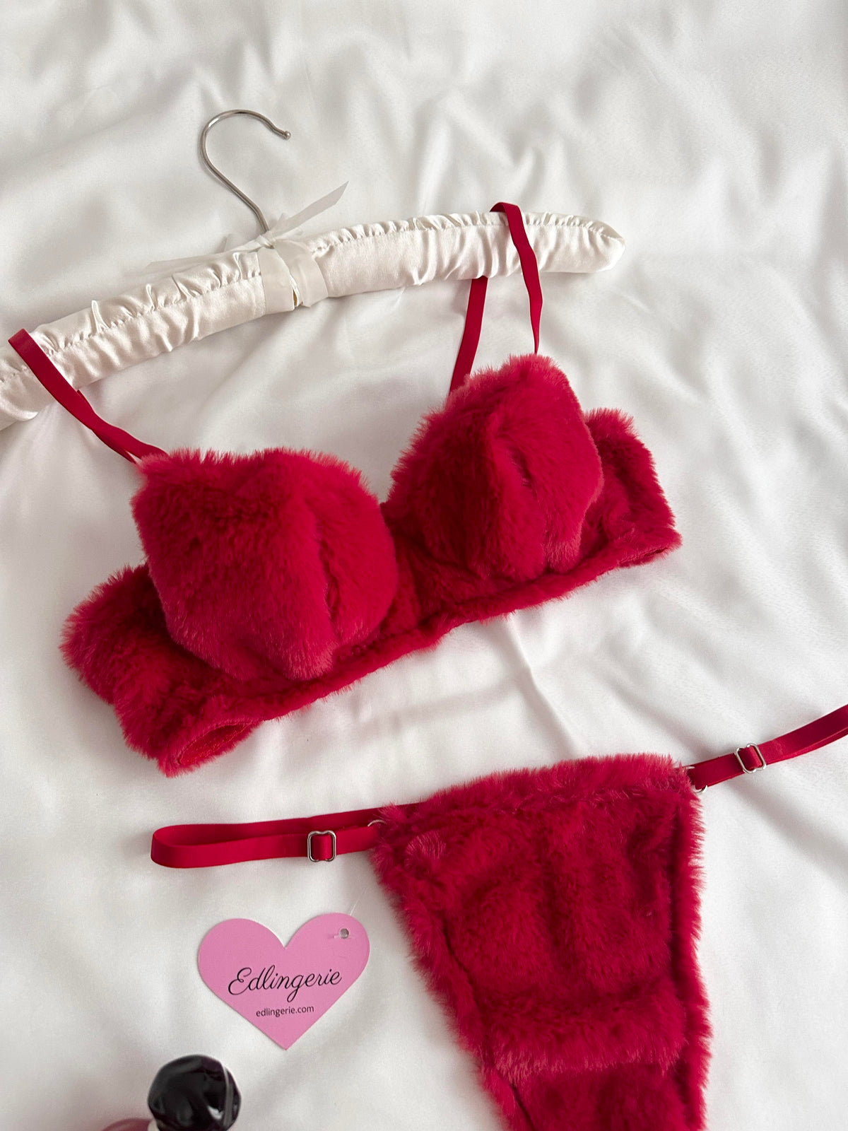 Cherry Plush Bralet Set