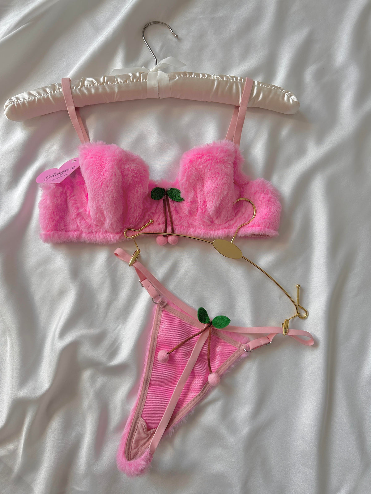 Cherry Plush Bralet Set